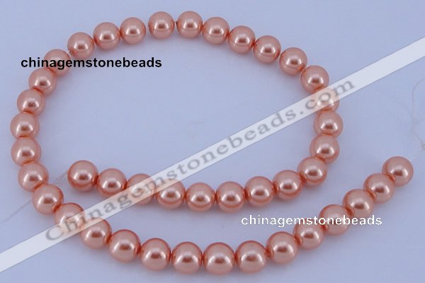 CGL294 10PCS 16 inches 8mm round dyed glass pearl beads wholesale