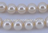 CGL32 10PCS 16 inches 4mm round dyed glass pearl beads wholesale