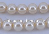 CGL36 5PCS 16 inches 12mm round dyed glass pearl beads wholesale