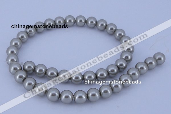 CGL374 10PCS 16 inches 8mm round dyed glass pearl beads wholesale