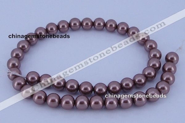 CGL394 10PCS 16 inches 8mm round dyed glass pearl beads wholesale