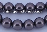 CGL403 10PCS 16 inches 6mm round dyed glass pearl beads wholesale