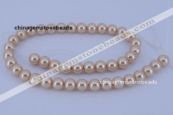 CGL43 10PCS 16 inches 6mm round dyed glass pearl beads wholesale