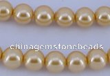 CGL52 10PCS 16 inches 4mm round dyed glass pearl beads wholesale