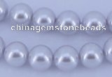 CGL74 10PCS 16 inches 8mm round dyed glass pearl beads wholesale