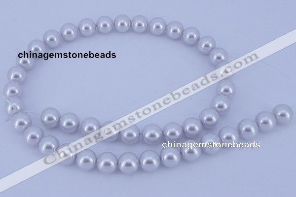 CGL75 5PCS 16 inches 10mm round dyed glass pearl beads wholesale