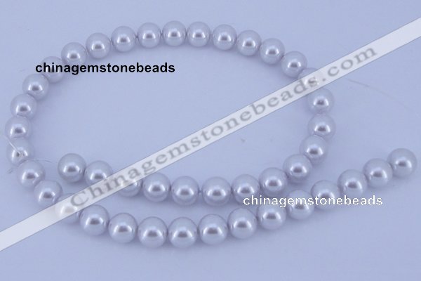 CGL76 5PCS 16 inches 12mm round dyed glass pearl beads wholesale