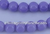 CGL801 10PCS 16 inches 6mm round heated glass pearl beads wholesale