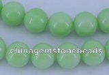 CGL820 10PCS 16 inches 8mm round heated glass pearl beads wholesale