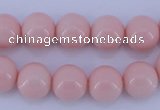 CGL830 10PCS 16 inches 4mm round heated glass pearl beads wholesale