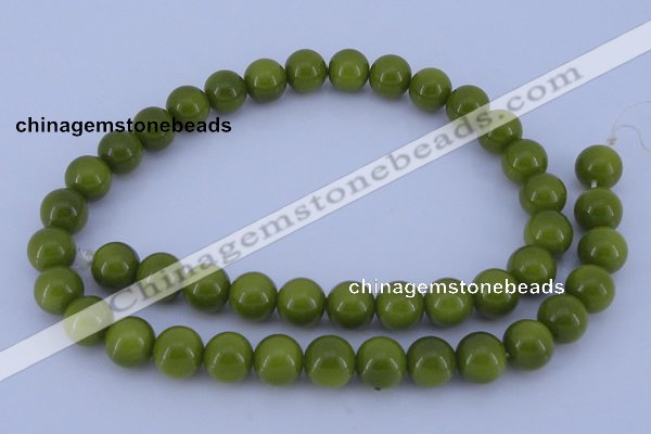 CGL873 10PCS 16 inches 6mm round heated glass pearl beads wholesale