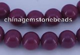 CGL878 10PCS 16 inches 4mm round heated glass pearl beads wholesale