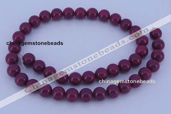 CGL878 10PCS 16 inches 4mm round heated glass pearl beads wholesale