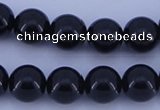 CGL904 10PCS 16 inches 8mm round heated glass pearl beads wholesale