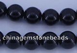 CGL905 5PCS 16 inches 10mm round heated glass pearl beads wholesale