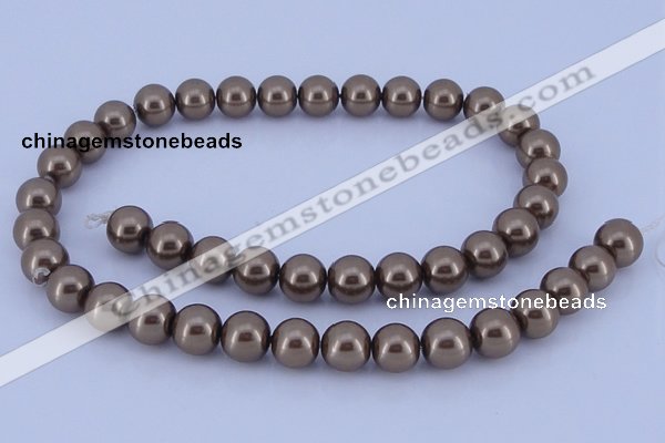 CGL93 10PCS 16 inches 6mm round dyed glass pearl beads wholesale