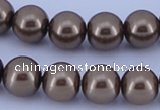 CGL94 10PCS 16 inches 8mm round dyed glass pearl beads wholesale