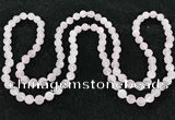 CGN1001 8mm round matte rose quartz 108 beads mala necklaces