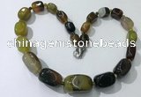 CGN101 20 inches 10*15mm - 20*30mm nuggets agate gemstone necklaces