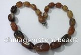 CGN102 20 inches 10*15mm - 20*30mm nuggets agate gemstone necklaces