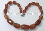 CGN104 20 inches 10*15mm - 20*30mm nuggets agate gemstone necklaces