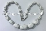 CGN122 22 inches 10*14mm - 20*30mm nuggets white howlite necklaces