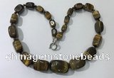 CGN128 22 inches 10*14mm - 20*30mm nuggets yellow tiger eye necklaces