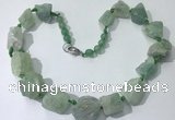 CGN144 19.5 inches 10*14mm - 20*30mm nuggets green aventurine necklaces