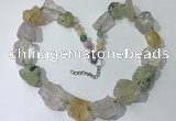 CGN145 19.5 inches 10*14mm - 20*30mm nuggets mixed quartz necklaces