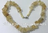 CGN159 18.5 inches 12*16mm - 13*18mm nuggets citrine necklaces