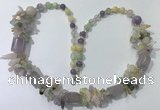 CGN303 27.5 inches chinese crystal & mixed quartz beaded necklaces