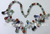 CGN506 21 inches chinese crystal & mixed gemstone beaded necklaces
