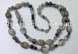 CGN548 23.5 inches striped agate gemstone beaded necklaces