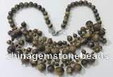 CGN565 19.5 inches stylish 4mm - 12mm yellow tiger eye beaded necklaces