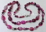 CGN584 23.5 inches striped agate gemstone beaded necklaces