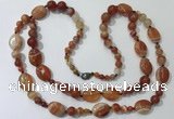 CGN586 23.5 inches striped agate gemstone beaded necklaces