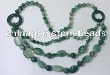 CGN600 23.5 inches striped agate gemstone beaded necklaces