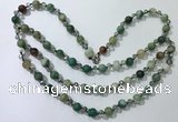 CGN658 22 inches chinese crystal & striped agate beaded necklaces