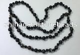 CGN659 22 inches chinese crystal & striped agate beaded necklaces