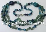 CGN684 23.5 inches chinese crystal & mixed gemstone beaded necklaces