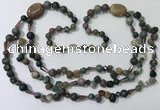 CGN685 23.5 inches chinese crystal & Indian agate beaded necklaces