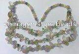 CGN698 22.5 inches chinese crystal & mixed gemstone beaded necklaces