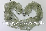 CGN722 19.5 inches stylish 6 rows prehnite chips necklaces