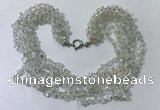 CGN745 19.5 inches stylish 8 rows opal chips necklaces
