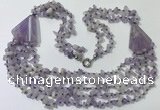 CGN781 23.5 inches stylish lavender amethyst chips necklaces