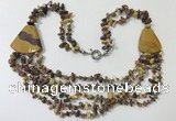 CGN784 23.5 inches stylish mookaite gemstone chips necklaces