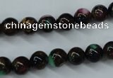 CGO02 15.5 inches 6mm round gold multi-color stone beads