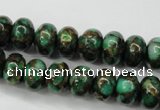 CGO121 15.5 inches 5*8mm rondelle gold green color stone beads