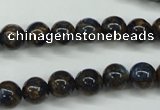 CGO162 15.5 inches 8mm round gold blue color stone beads