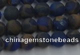 CGO261 15.5 inches 6mm round matte gold multi-color stone beads